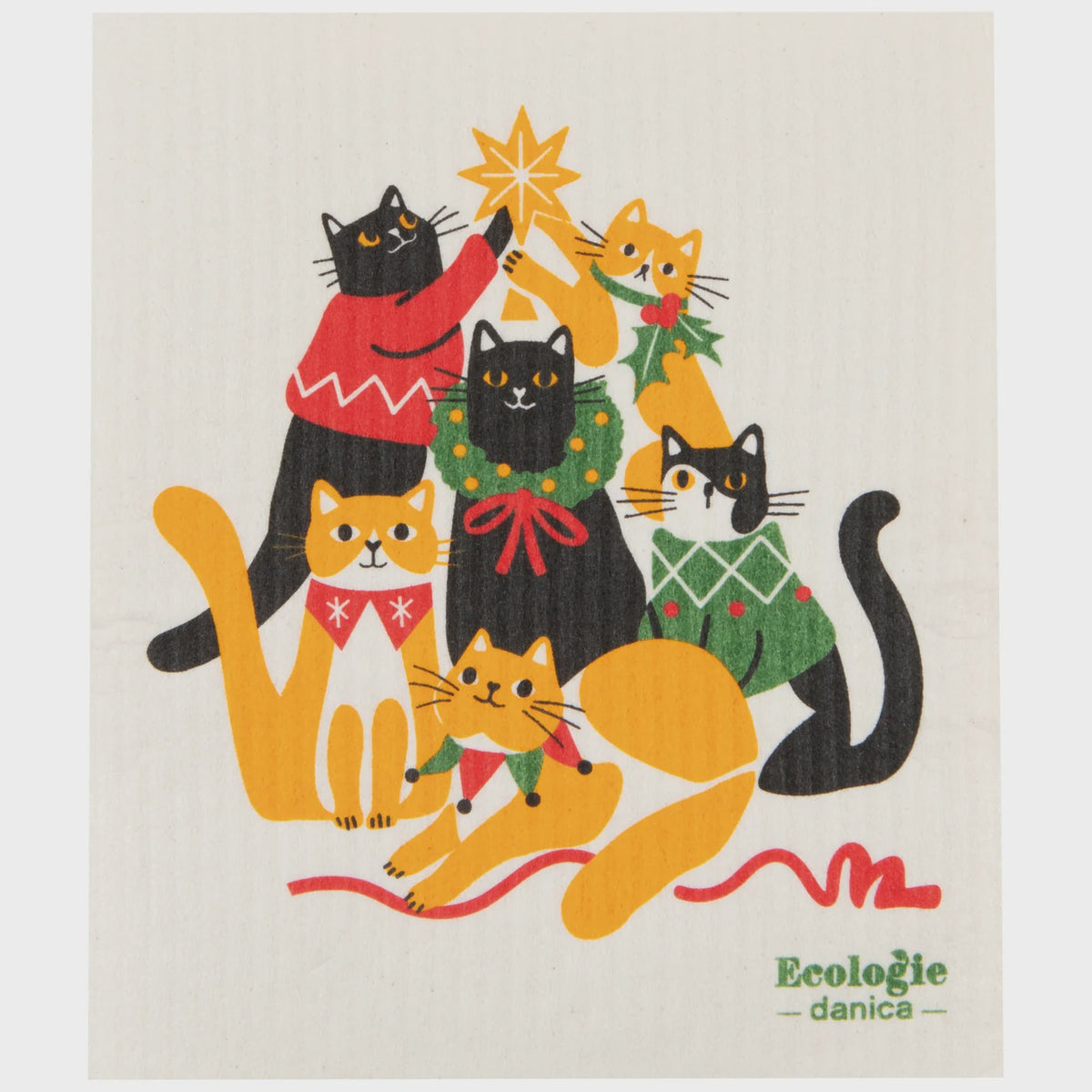 Kitty Carol Christmas Swedish Dishcloth – International Imports The ...